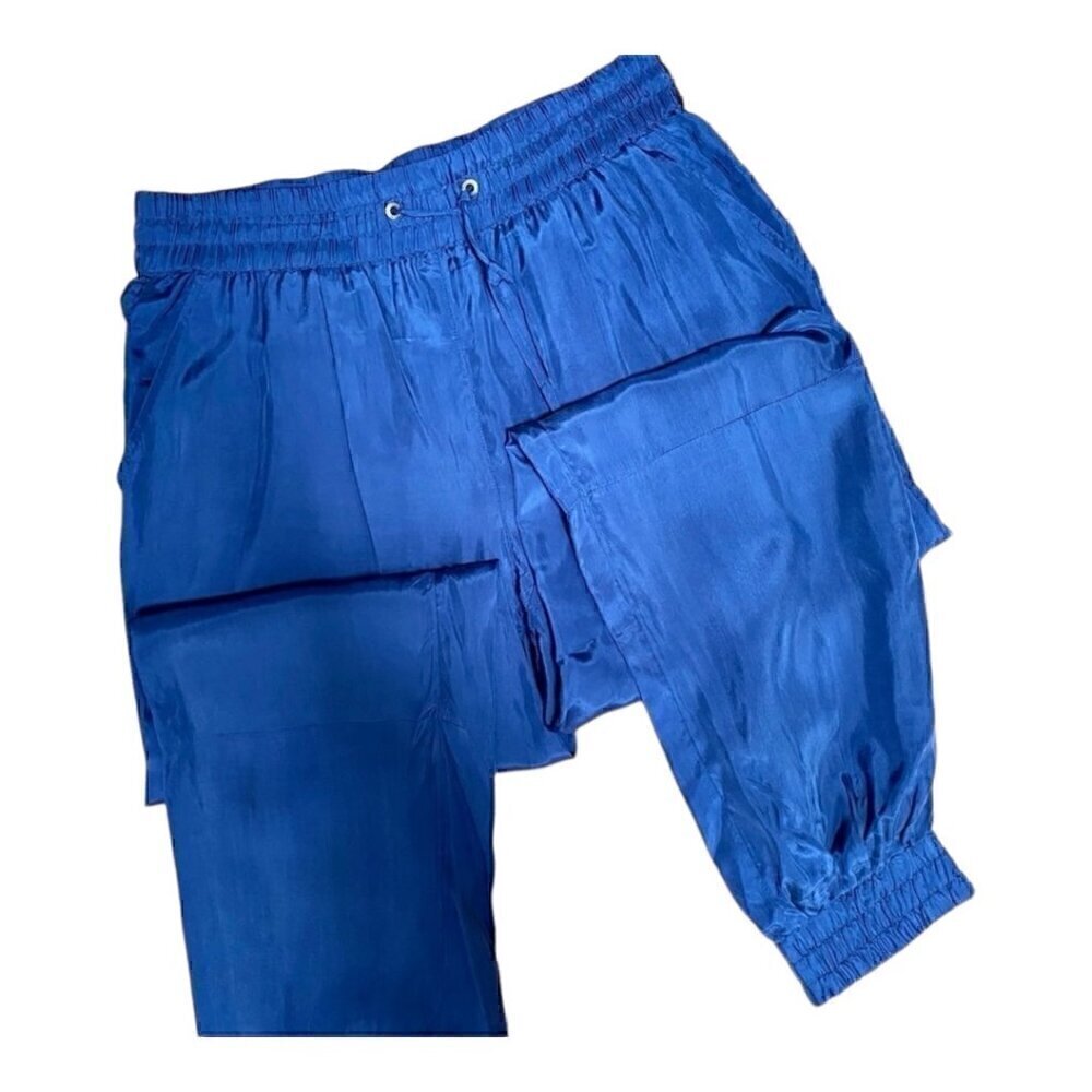 Armani Exchange Blue 100% Cupro Jogger Pants -  Size XS